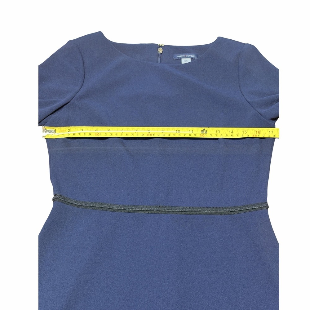 Tommy Hilfiger Navy Blue Long Flare Sleeve Dress Size 8 NWT - Picture 6 of 8